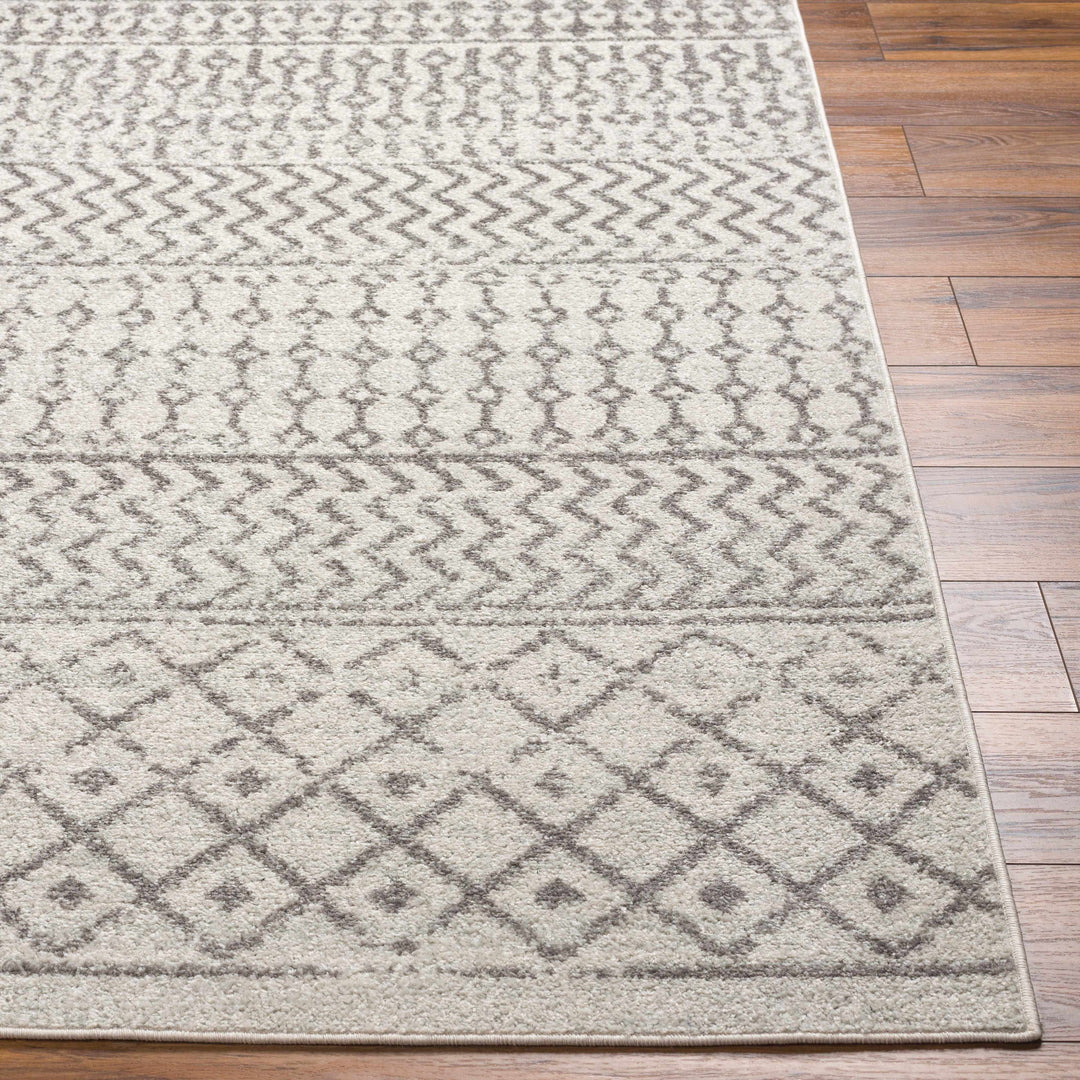 Genji Modern Style Ivory And Gray Rug