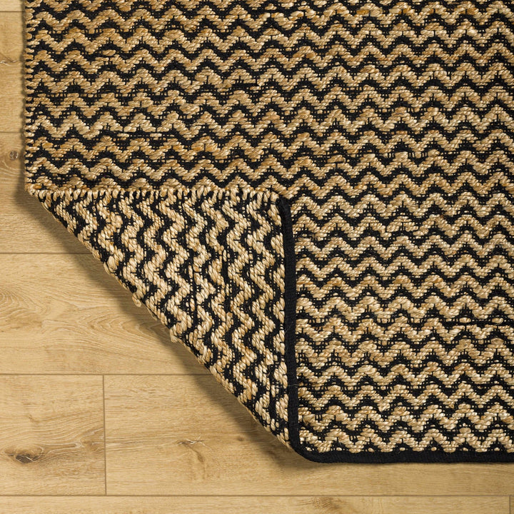 Genna Modern Geometrical Tan And Black Area Rug - The Rug Decor