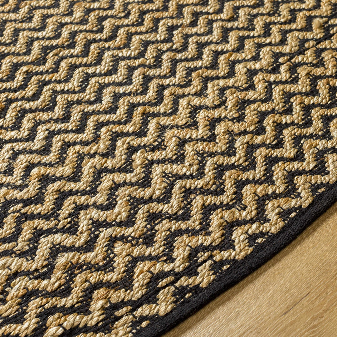 Genna Modern Geometrical Tan And Black Area Rug - The Rug Decor