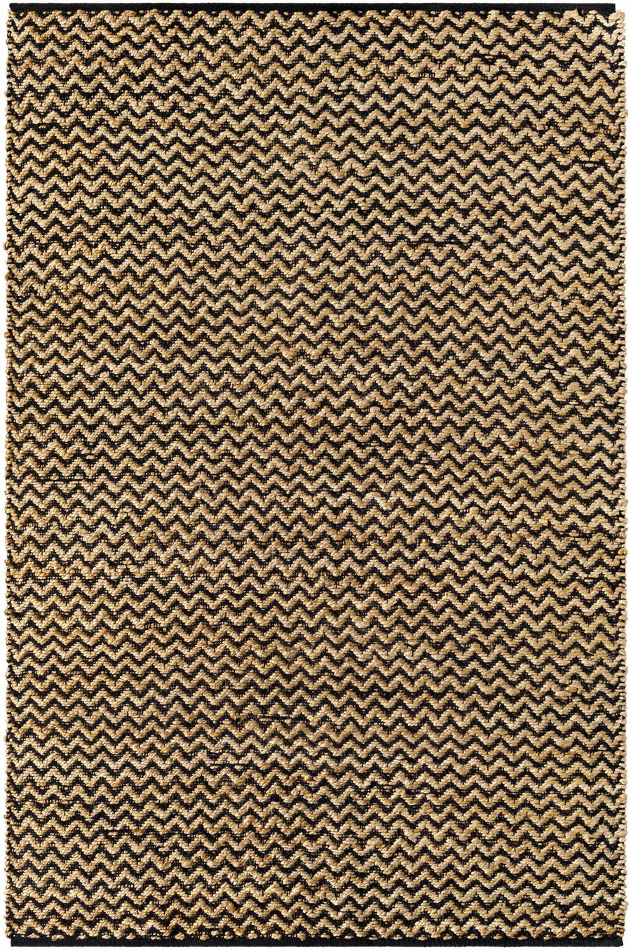 Genna Modern Geometrical Tan And Black Area Rug - The Rug Decor