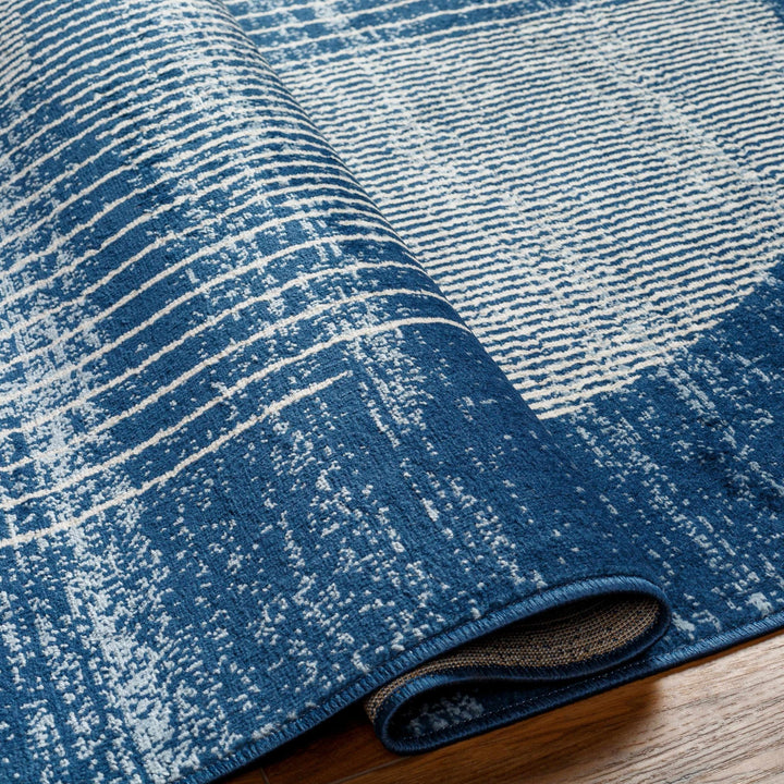 Gent Blue Contemporary Style Area Rug - The Rug Decor