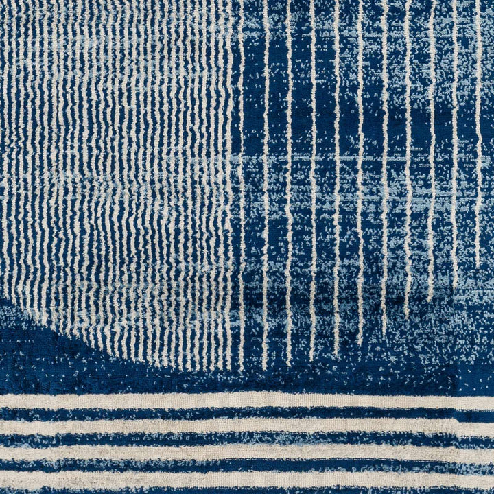 Gent Blue Contemporary Style Area Rug - The Rug Decor
