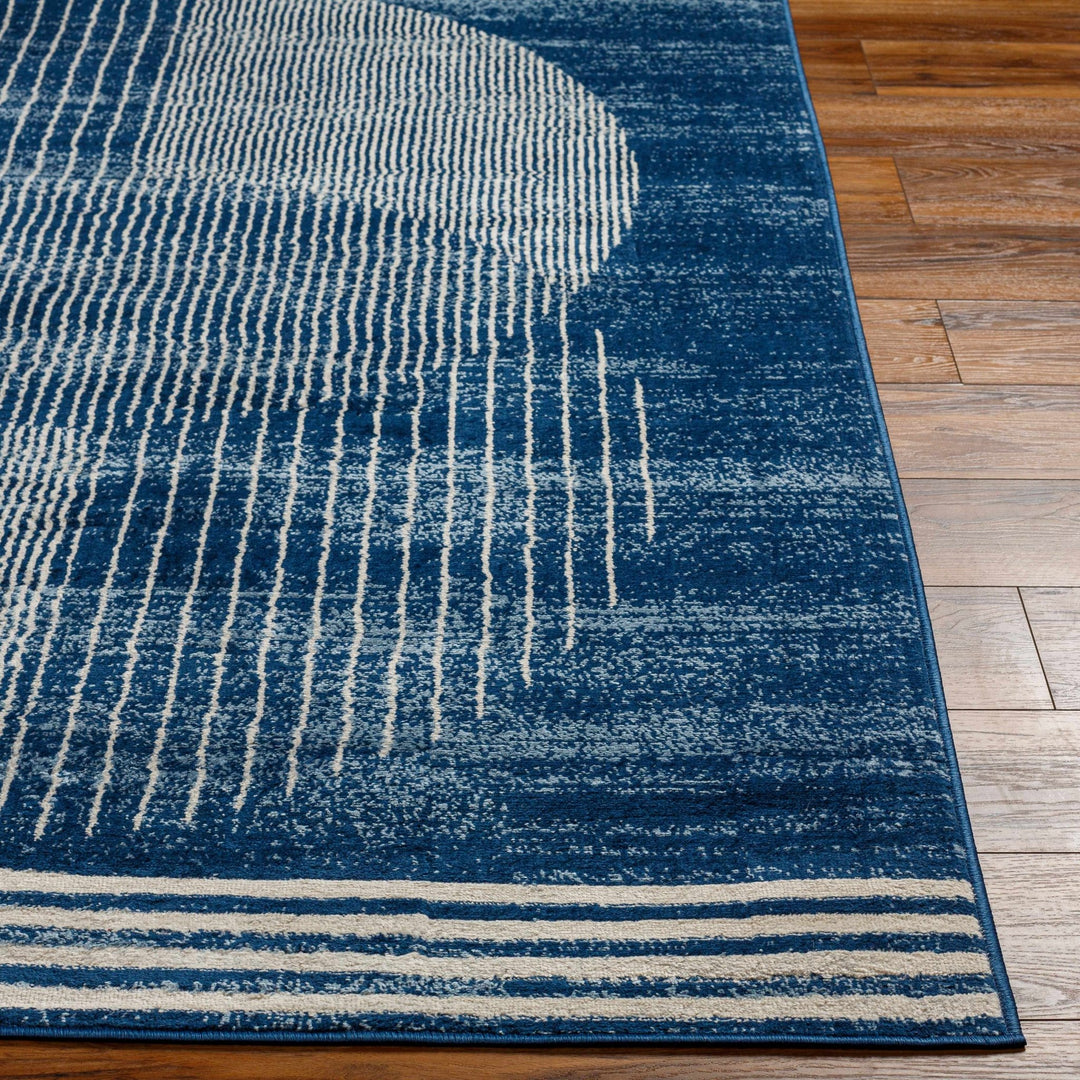 Gent Blue Contemporary Style Area Rug - The Rug Decor