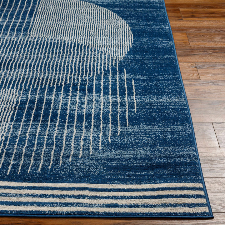 Gent Blue Contemporary Style Area Rug - The Rug Decor