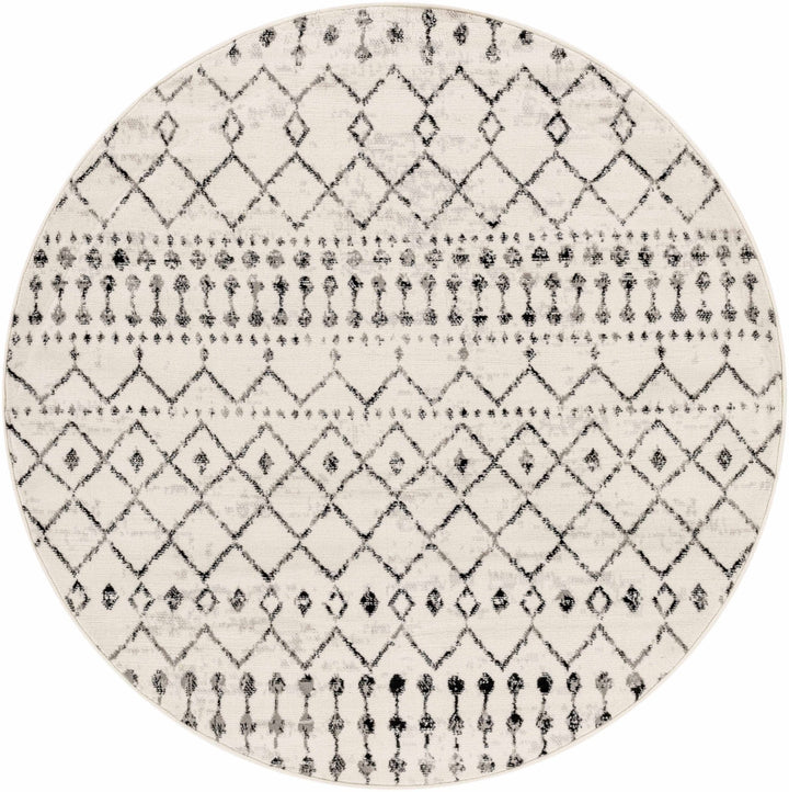 Geometrical chevron design Beige and Charcoal Tribal Trellis Multi Size Area Rug - The Rug Decor