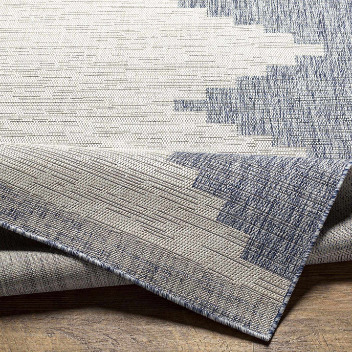 Geometrical Violet and Ivory Indoor and Outdoor Multi Size Area Rug - The Rug Decor