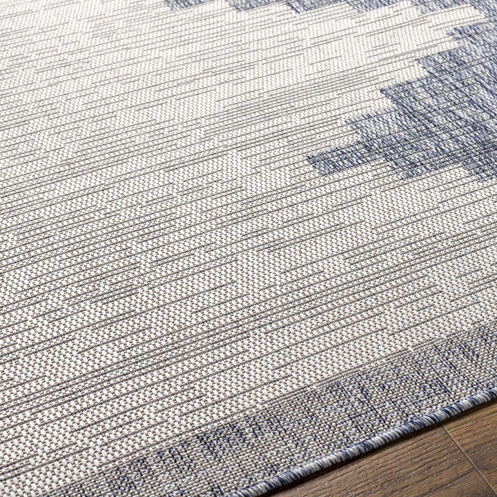 Geometrical Violet and Ivory Indoor and Outdoor Multi Size Area Rug - The Rug Decor