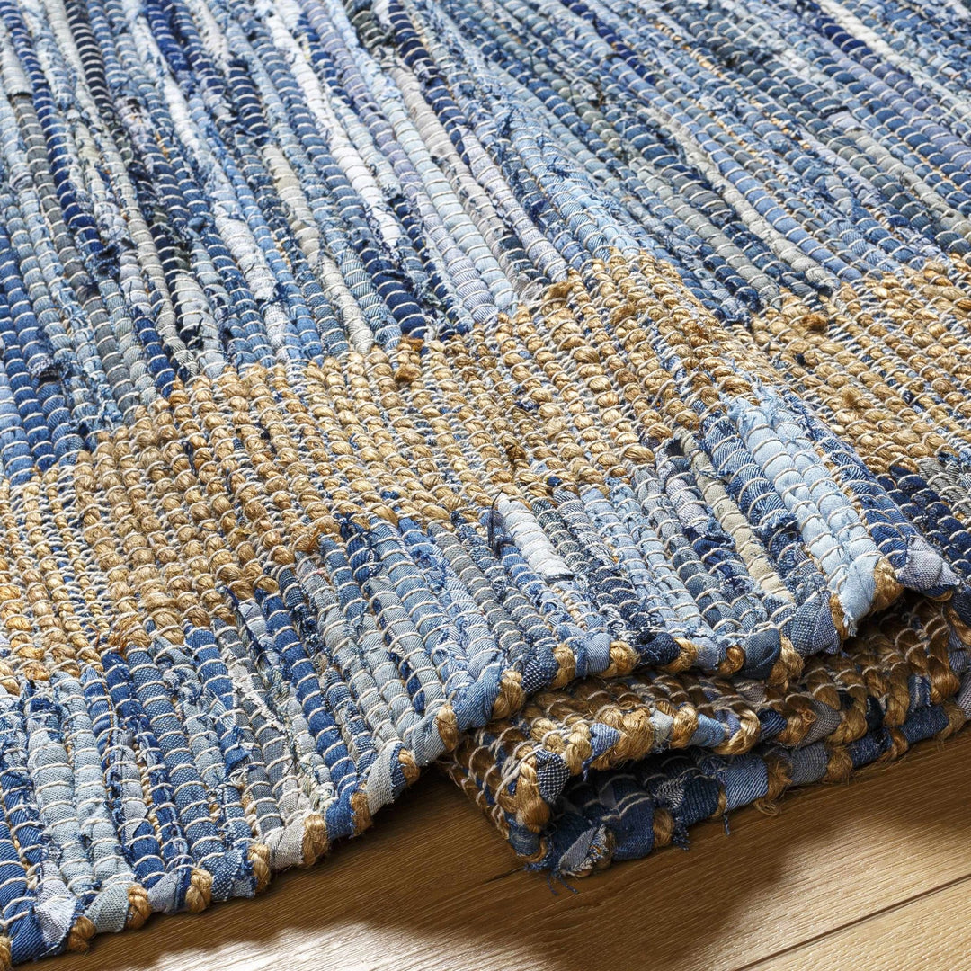 Ghita Recycled Blue Jean Contemporary Style Hand Woven Rug - The Rug Decor