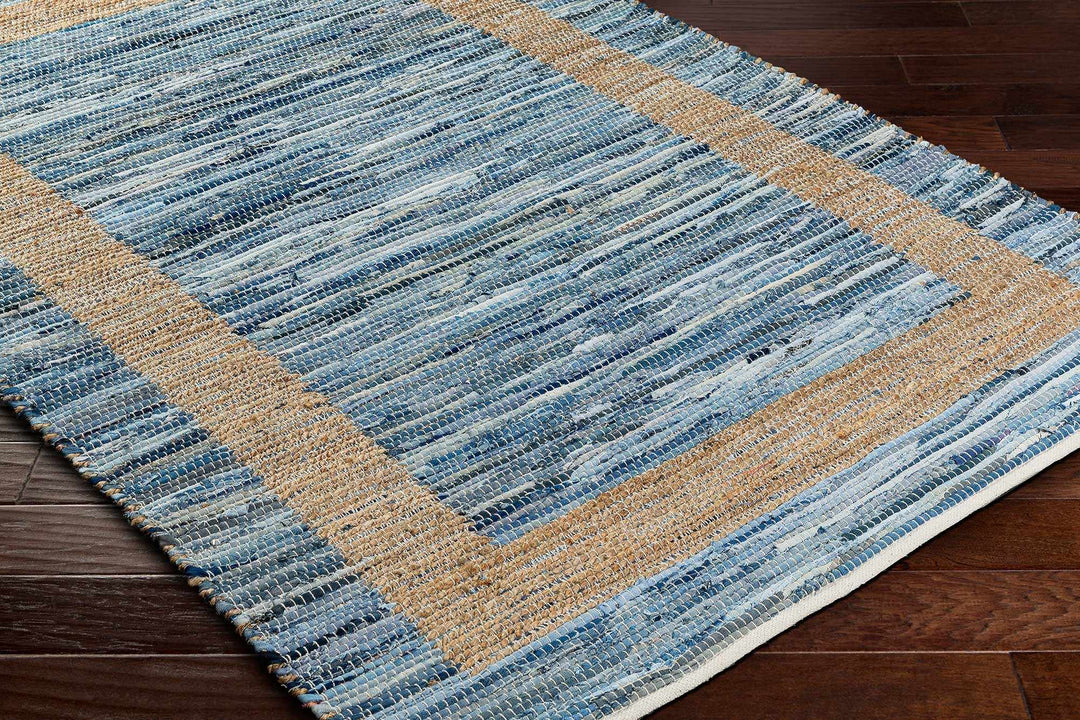 Ghita Recycled Blue Jean Contemporary Style Hand Woven Rug - The Rug Decor