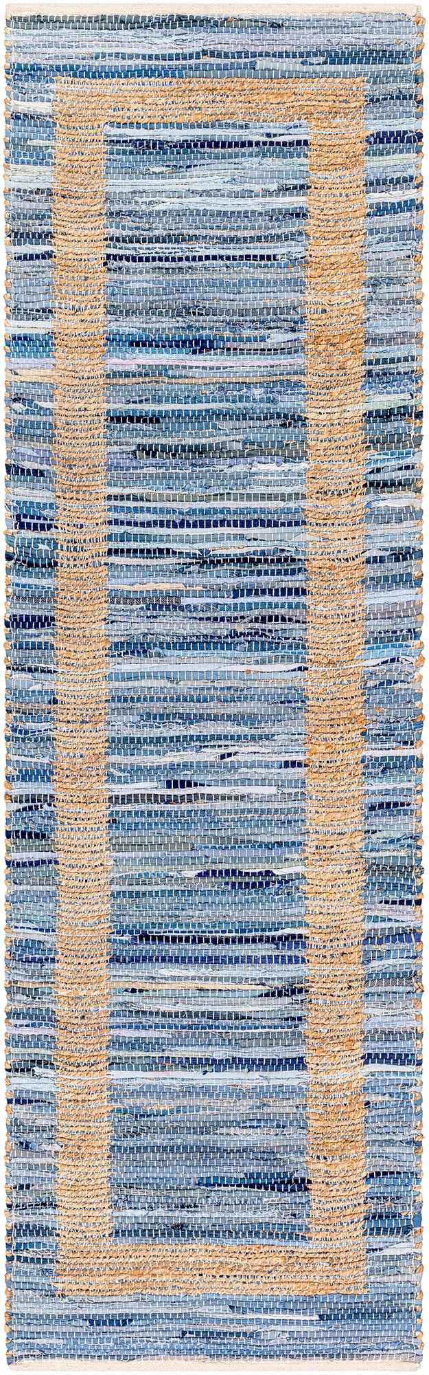 Ghita Recycled Blue Jean Contemporary Style Hand Woven Rug - The Rug Decor