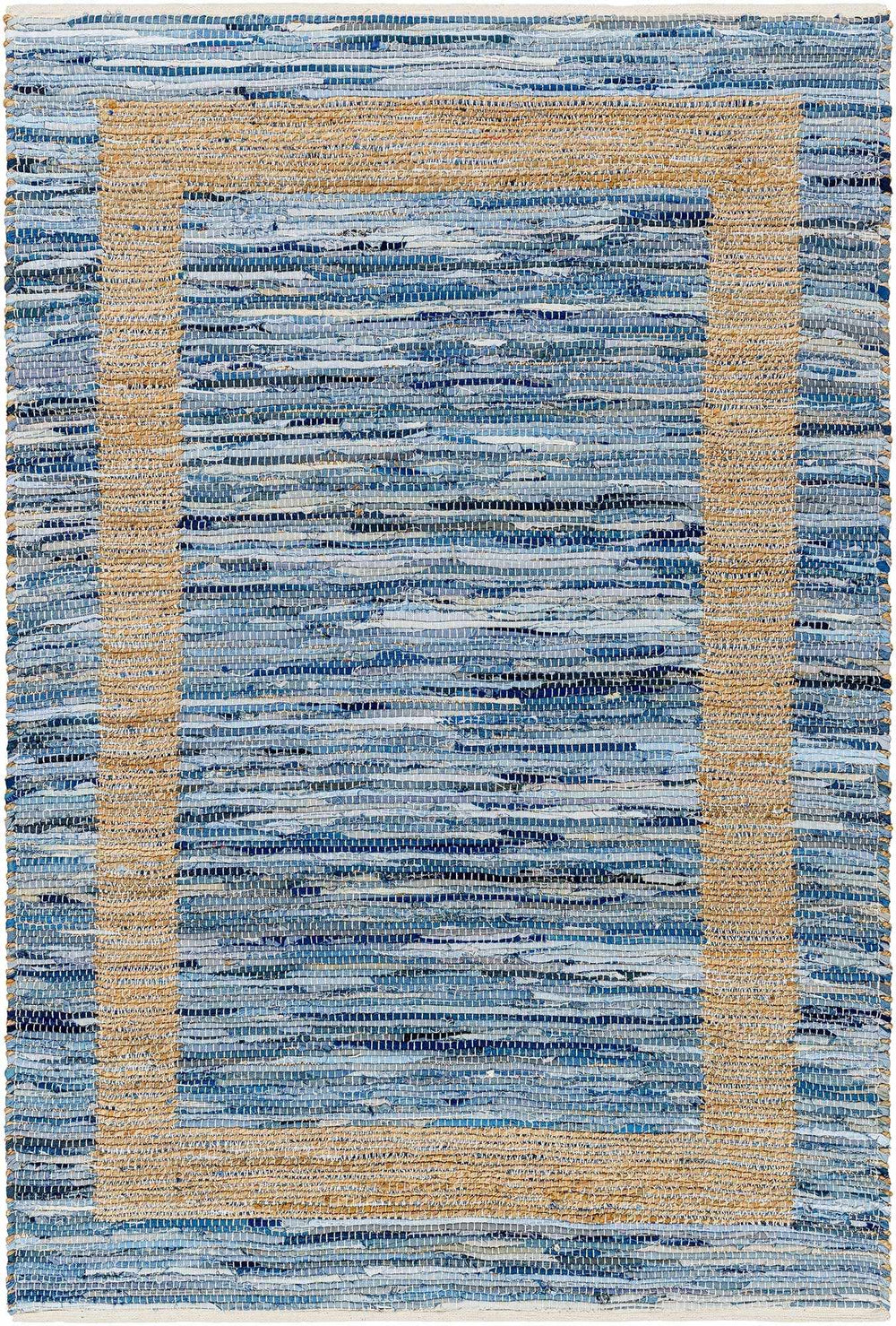 Ghita Recycled Blue Jean Contemporary Style Hand Woven Rug - The Rug Decor