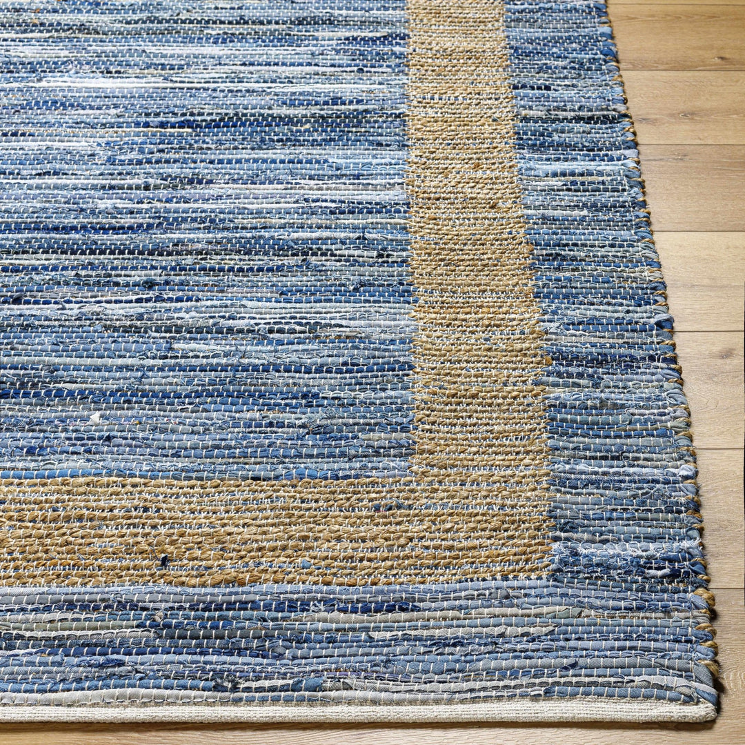 Ghita Recycled Blue Jean Contemporary Style Hand Woven Rug - The Rug Decor