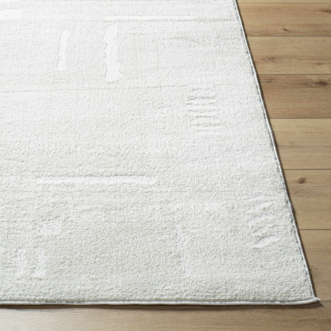 Winda Ivory Modern Solid Design Area Rug