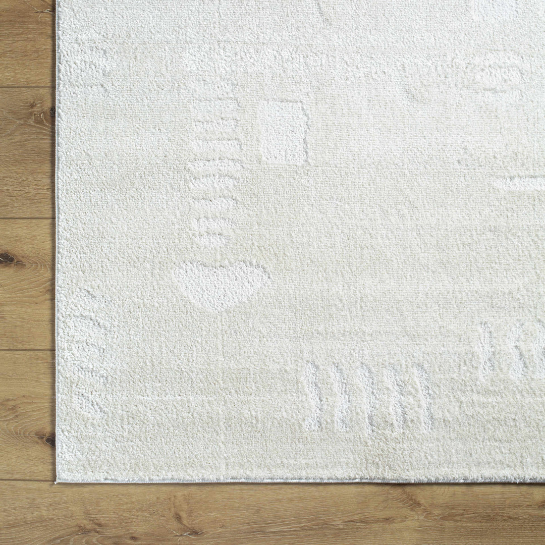 Winda Ivory Modern Solid Design Area Rug