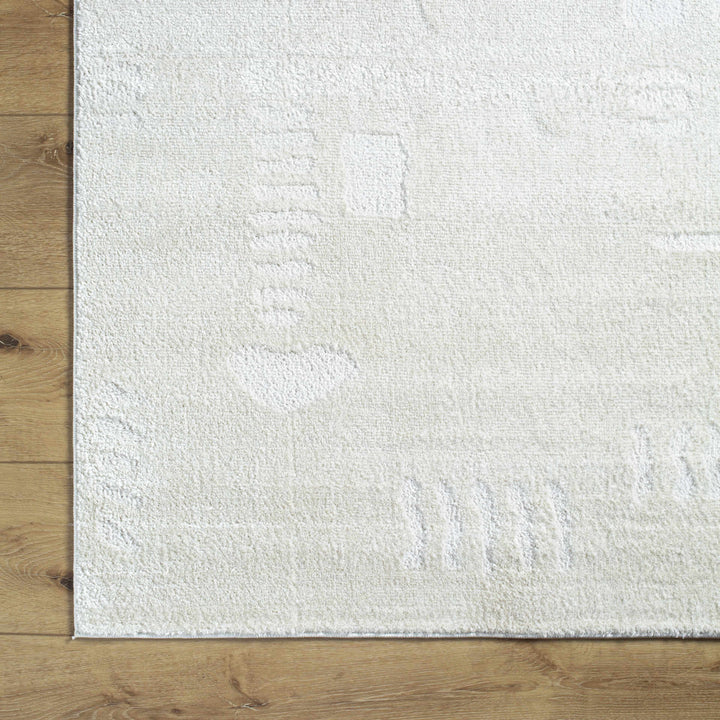 Winda Ivory Modern Solid Design Area Rug