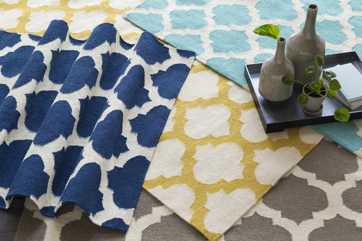 Gilroy Contemporary Mustard And Ivory Wool Rug - The Rug Decor