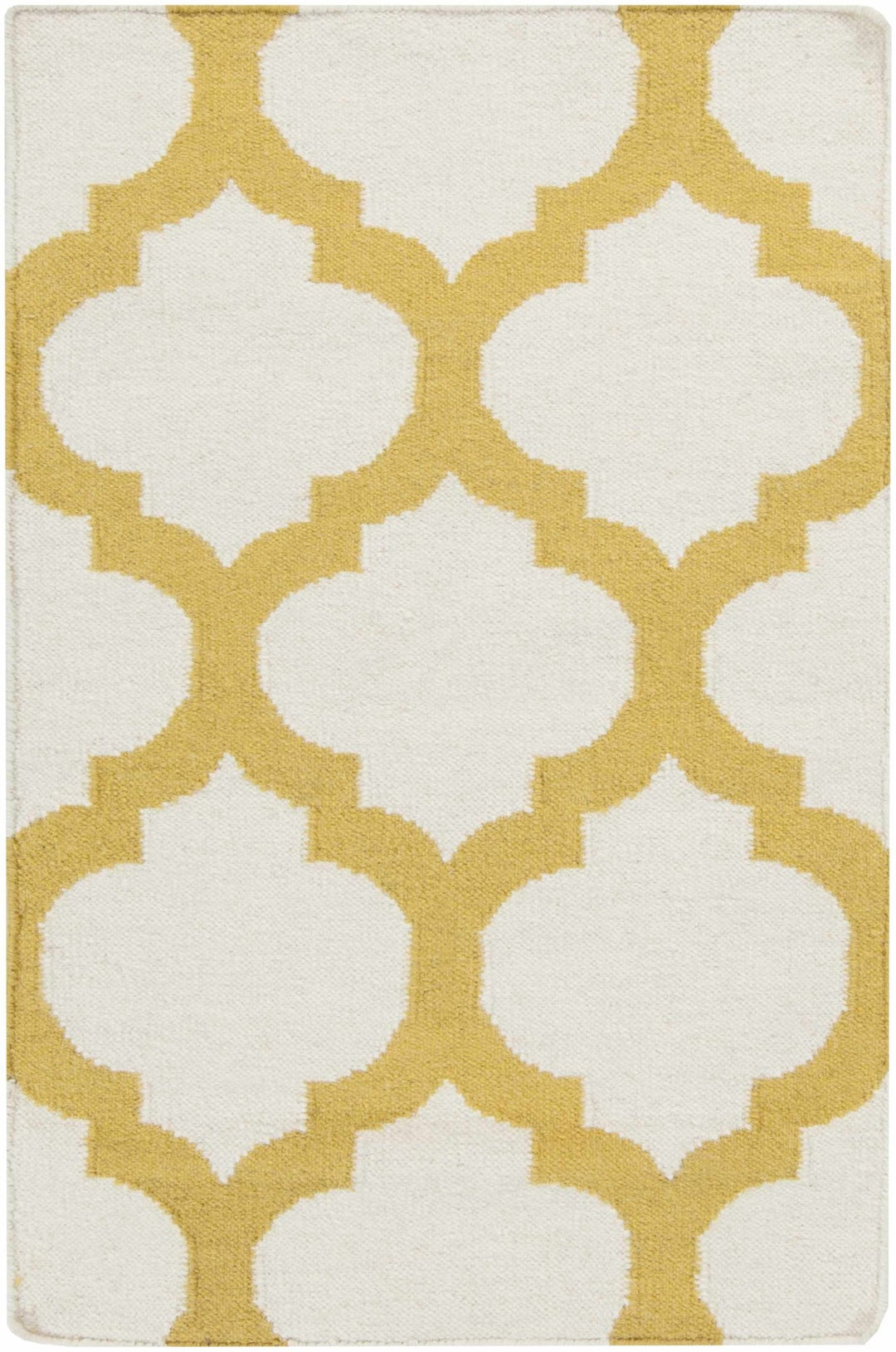Gilroy Contemporary Mustard And Ivory Wool Rug - The Rug Decor