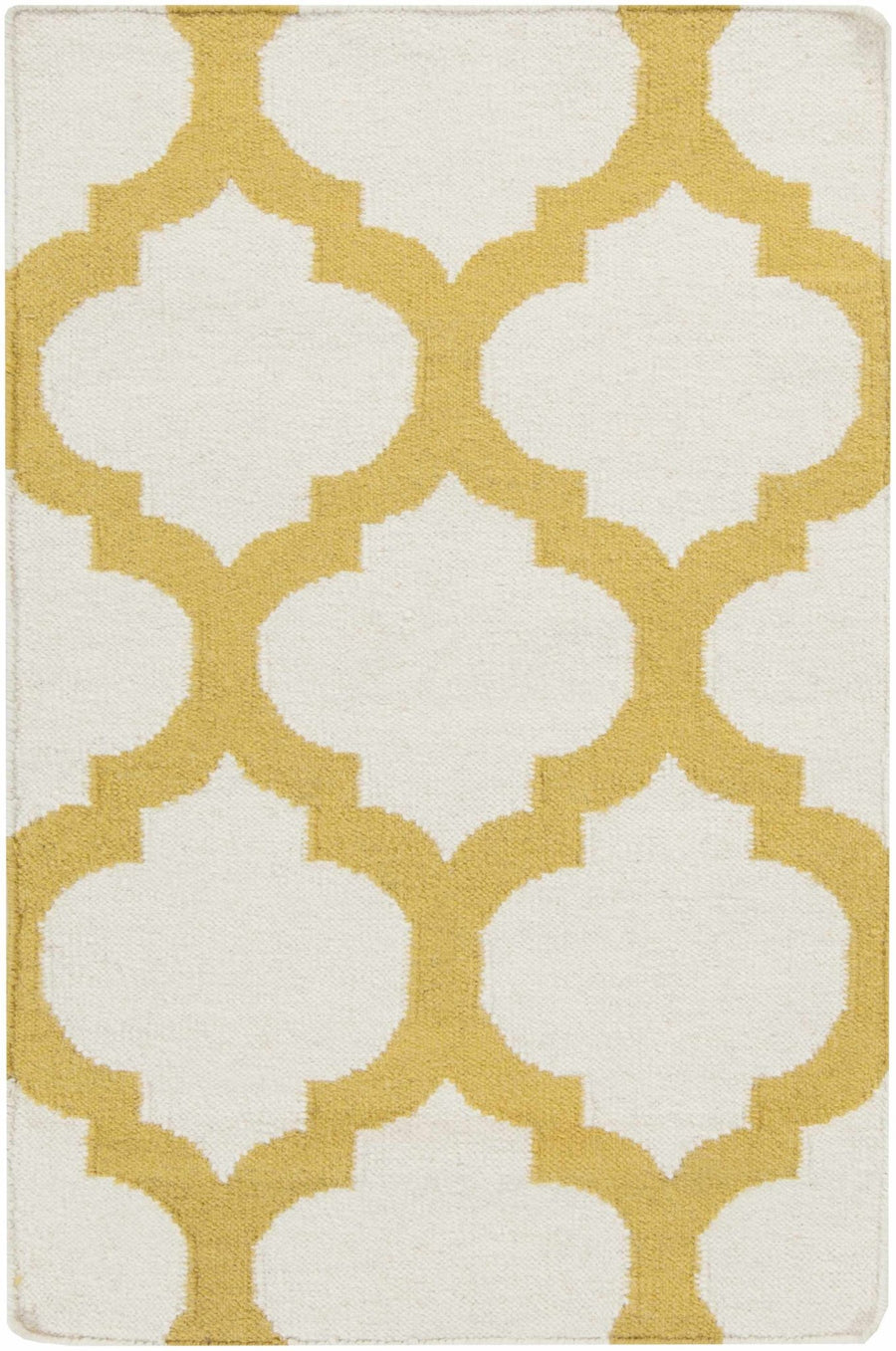 Gilroy Contemporary Mustard And Ivory Wool Rug - The Rug Decor