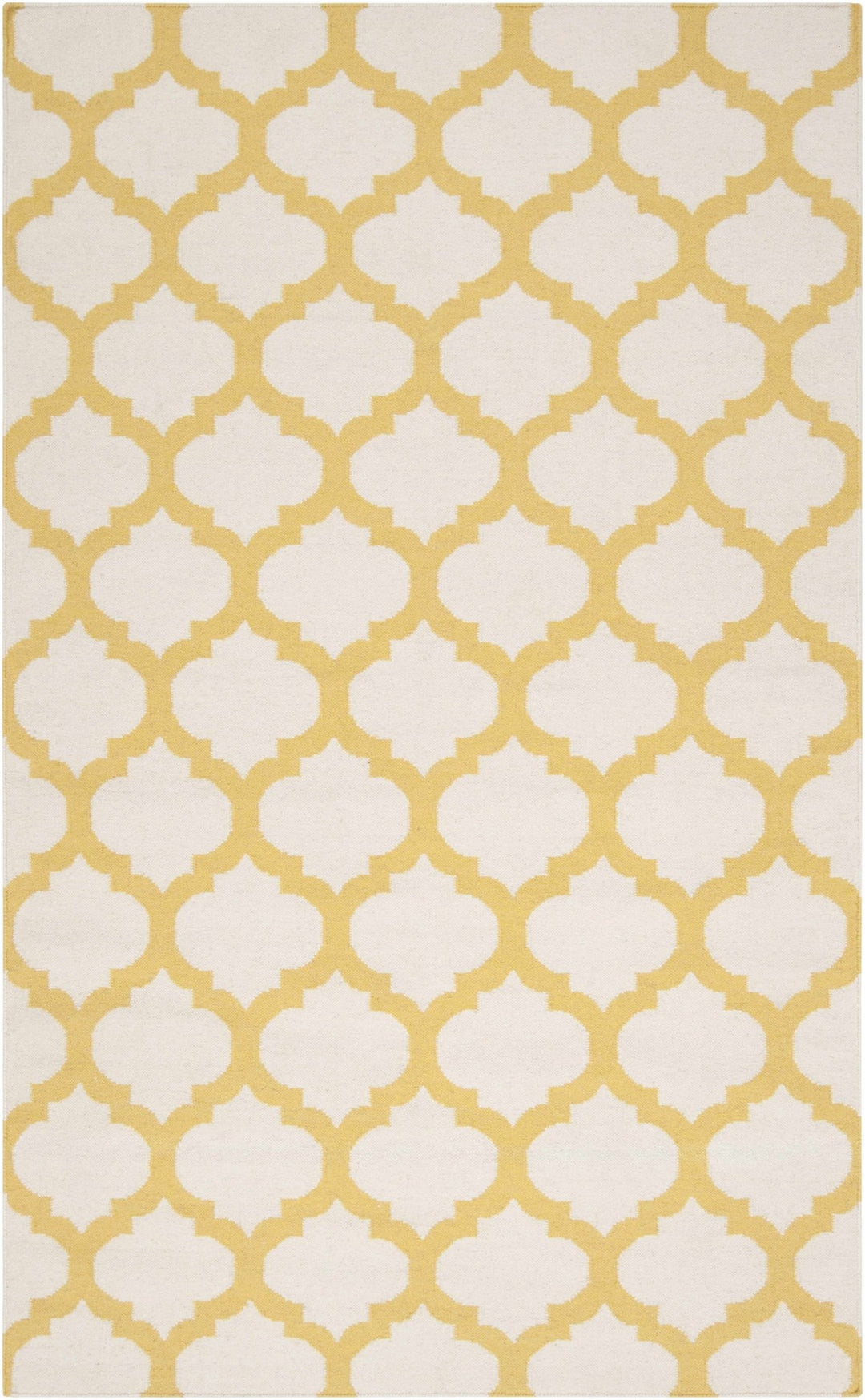 Gilroy Contemporary Mustard And Ivory Wool Rug - The Rug Decor