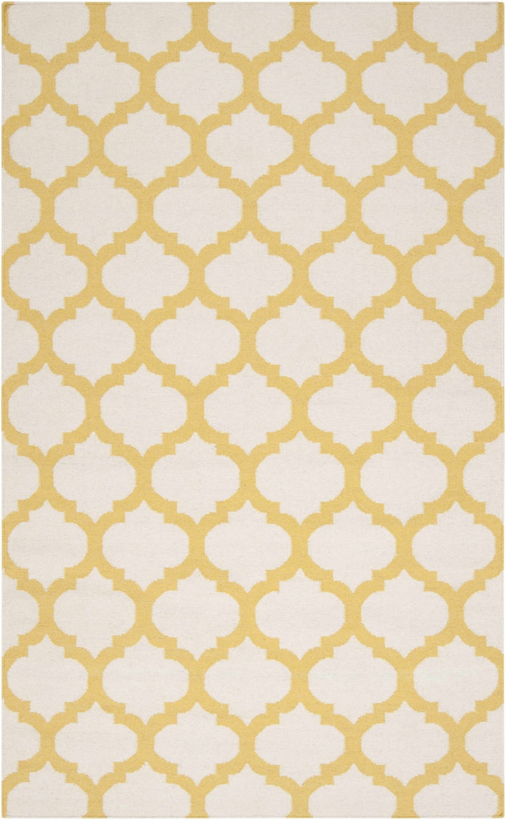 Gilroy Contemporary Mustard And Ivory Wool Rug - The Rug Decor