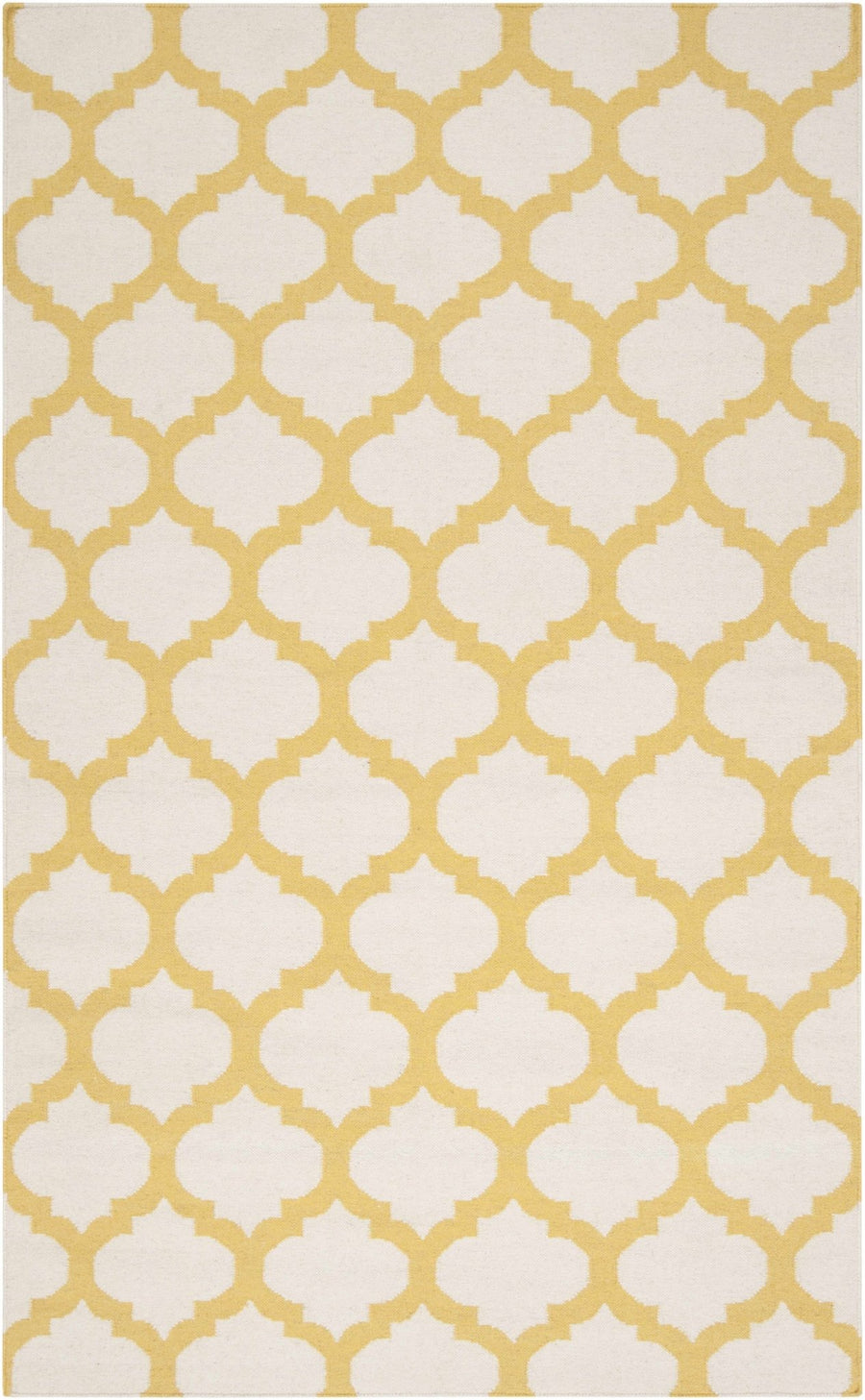 Gilroy Contemporary Mustard And Ivory Wool Rug - The Rug Decor
