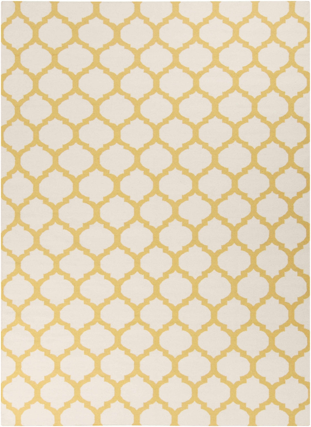 Gilroy Contemporary Mustard And Ivory Wool Rug - The Rug Decor
