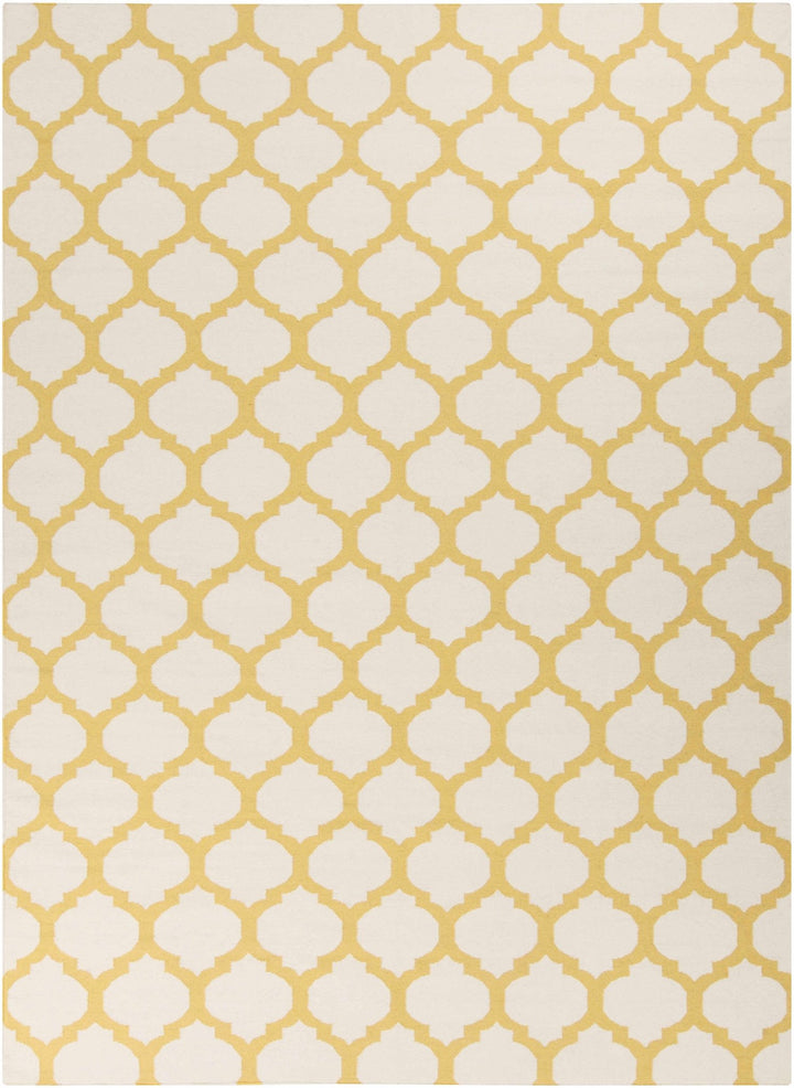 Gilroy Contemporary Mustard And Ivory Wool Rug - The Rug Decor