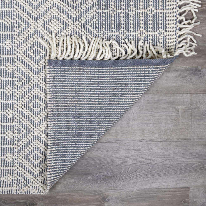 Gina Bohemian Style Ivory & Gray Hand Woven Wool Rug - The Rug Decor