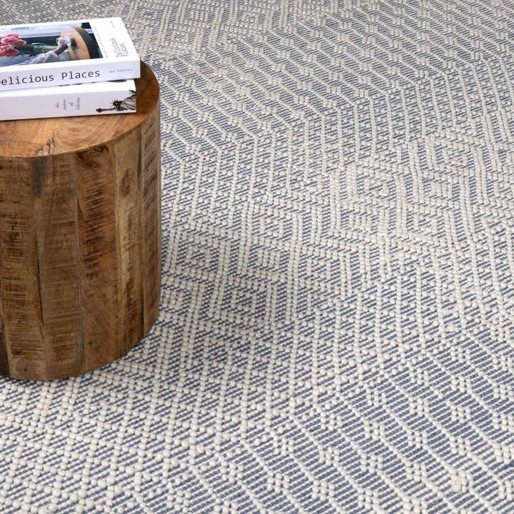 Gina Bohemian Style Ivory & Gray Hand Woven Wool Rug - The Rug Decor