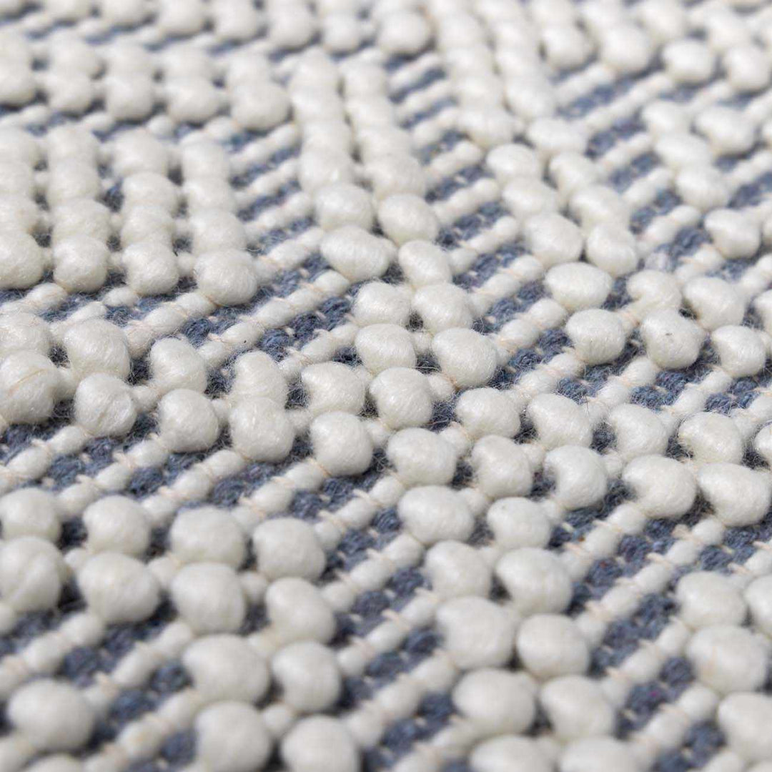 Gina Bohemian Style Ivory & Gray Hand Woven Wool Rug - The Rug Decor