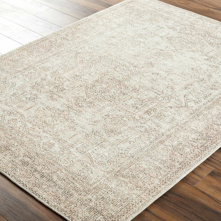 Ginny Traditional Beige And Tan Machine Woven Rug - The Rug Decor