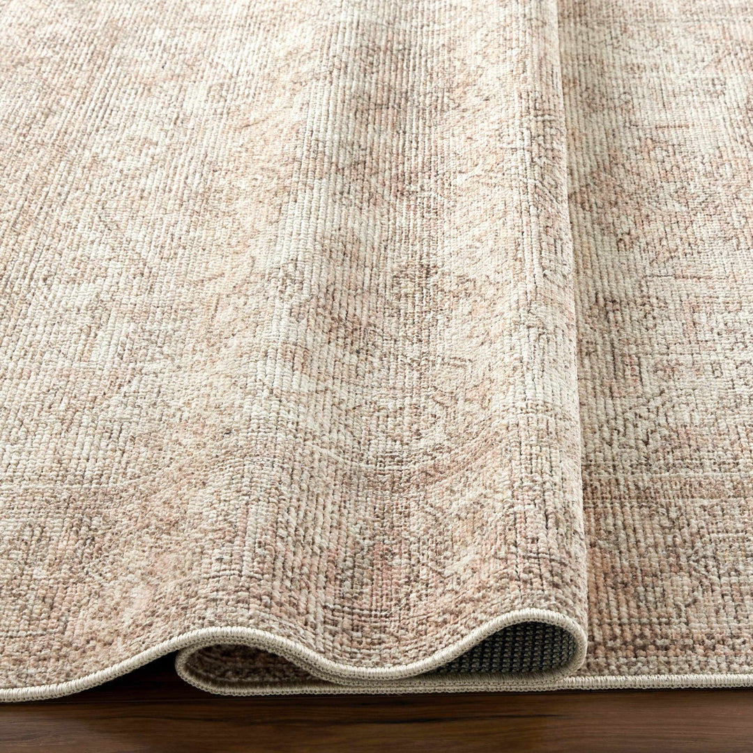 Ginny Traditional Beige And Tan Machine Woven Rug - The Rug Decor