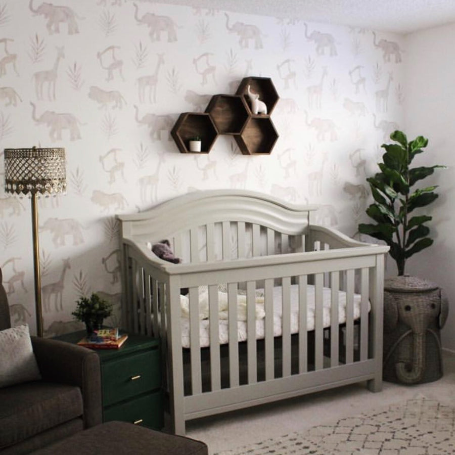 Giraffe, Lion, Elephant Self - adhesive Wallpaper - Modern Nursery Wall Art - The Rug Decor