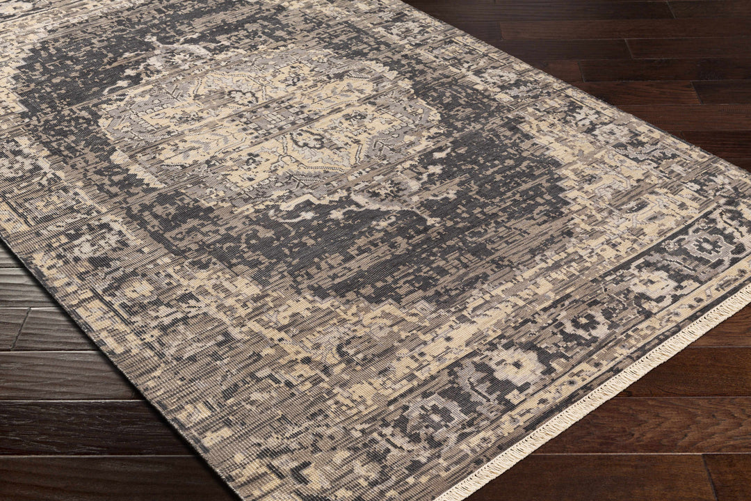 Girraween Charcoal Traditional Style Hand Knotted Area Rug