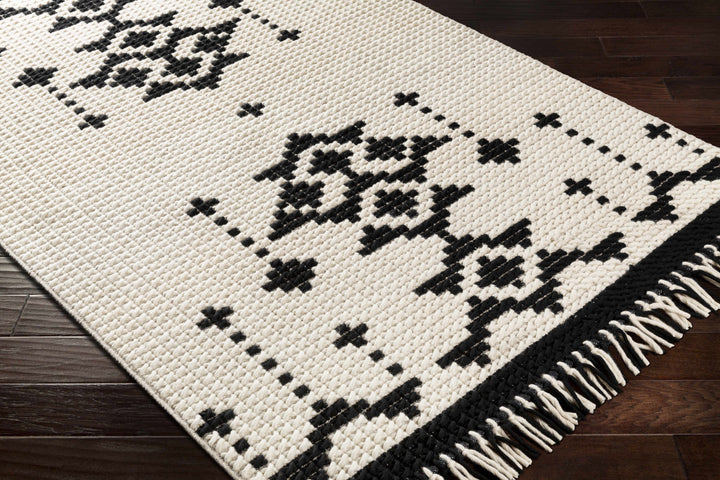 Glenorie Modern Style Ivory And Black Hand Woven Area Rug