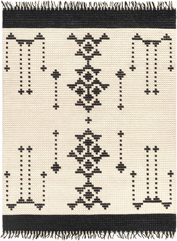 Glenorie Modern Style Ivory And Black Hand Woven Area Rug