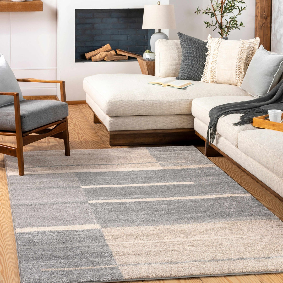 Glouster Beige And Gray Modern Style Area Rug - The Rug Decor