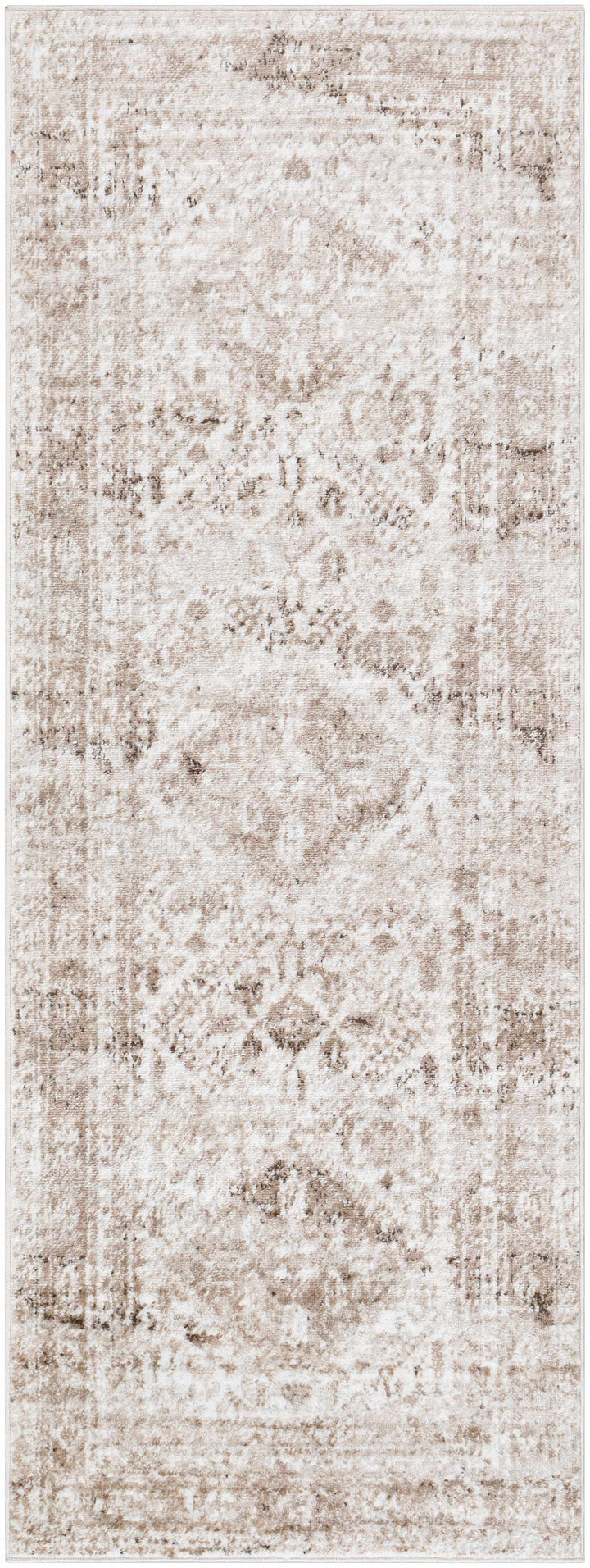Gali Traditional Distress Brown And Ivory Rug