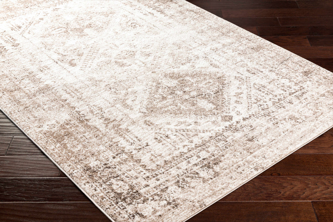 Gali Traditional Distress Brown And Ivory Rug