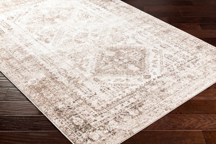 Gali Traditional Distress Brown And Ivory Rug