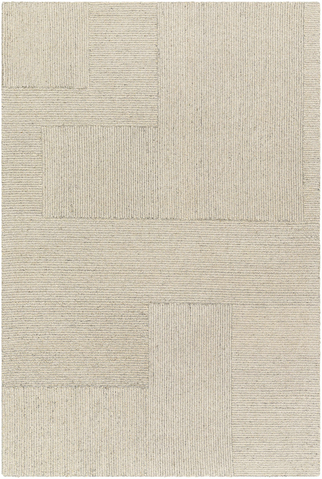 Gunda Modern Style Beige Hand Tufted Wool Area Rug