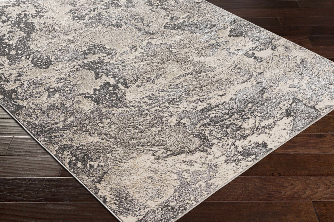 Godefroy Ivory And Gray Modern Abstract Design Area Rug