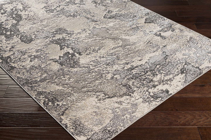 Godefroy Ivory And Gray Modern Abstract Design Area Rug