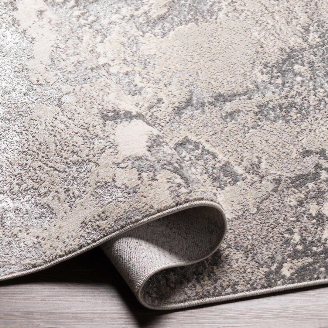Godefroy Ivory And Gray Modern Abstract Design Area Rug