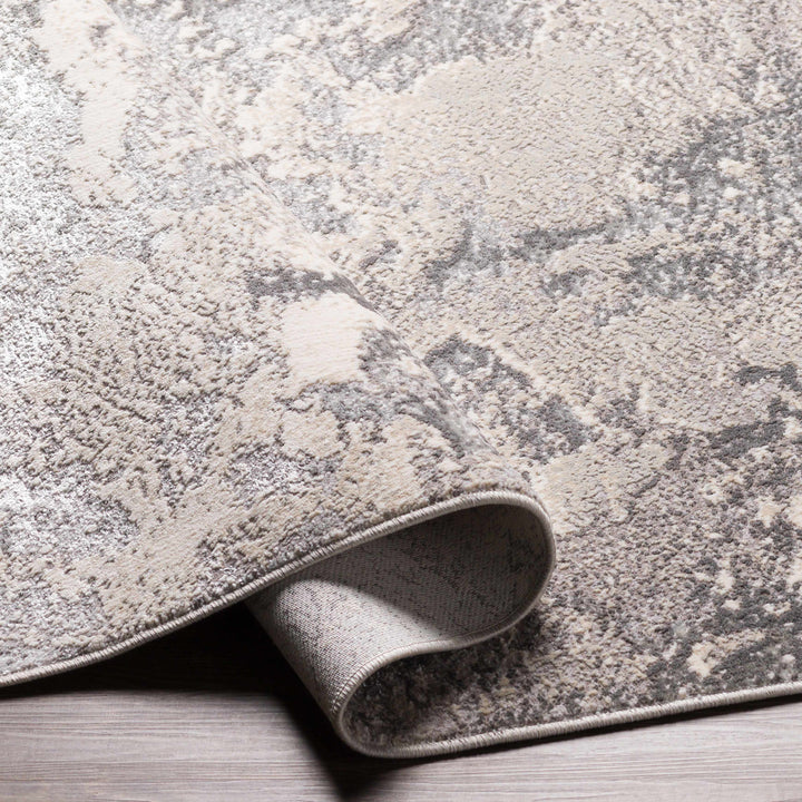 Godefroy Ivory And Gray Modern Abstract Design Area Rug