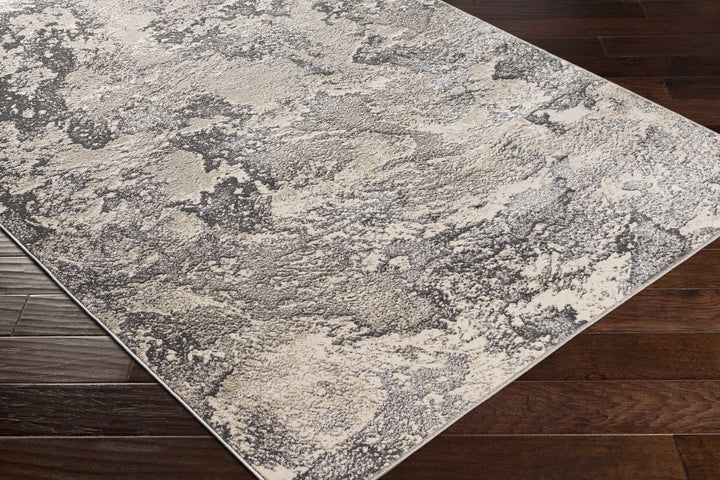 Godefroy Ivory And Gray Modern Abstract Design Area Rug - The Rug Decor