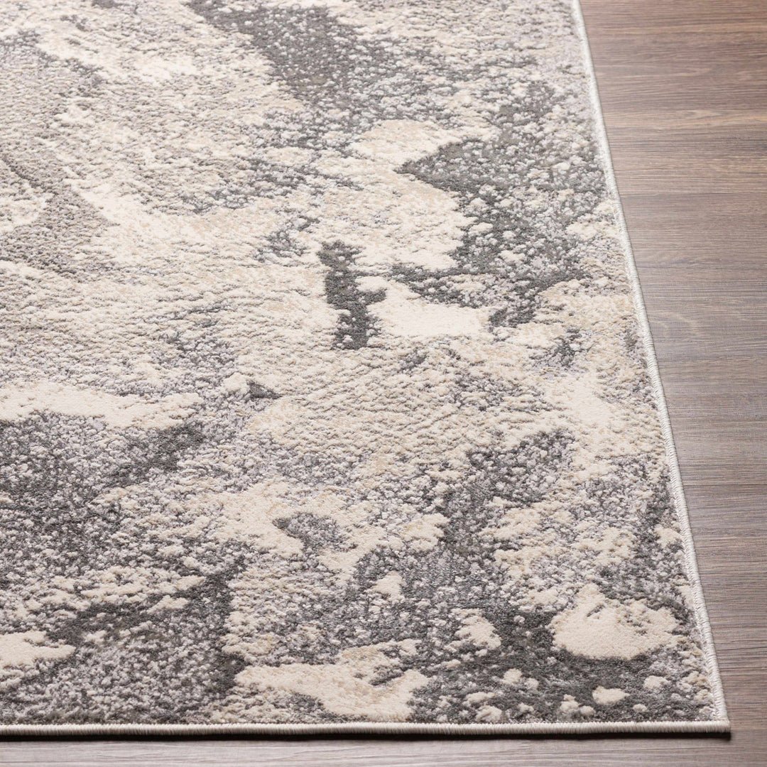 Godefroy Ivory And Gray Modern Abstract Design Area Rug - The Rug Decor