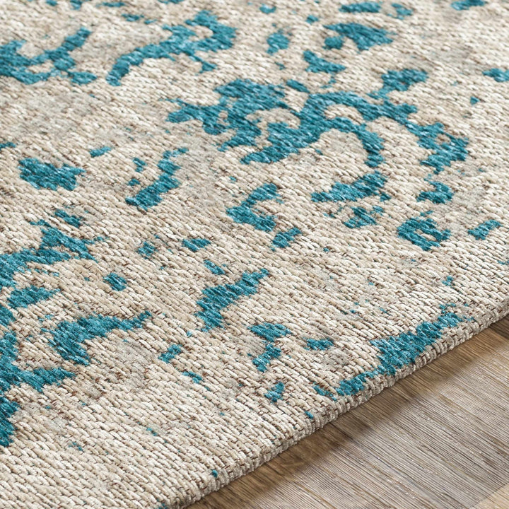 Godwin Beige And Blue Modern Abstract Design Area Rug - The Rug Decor