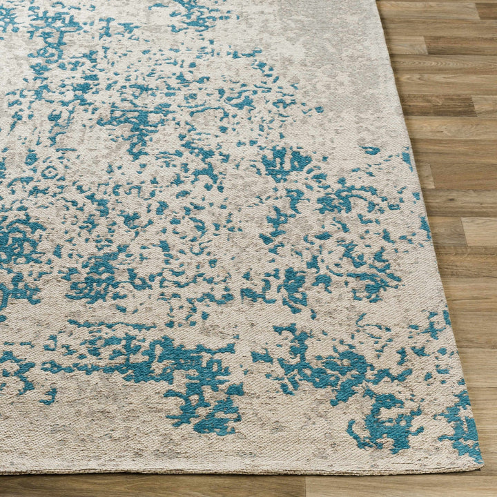 Godwin Beige And Blue Modern Abstract Design Area Rug - The Rug Decor