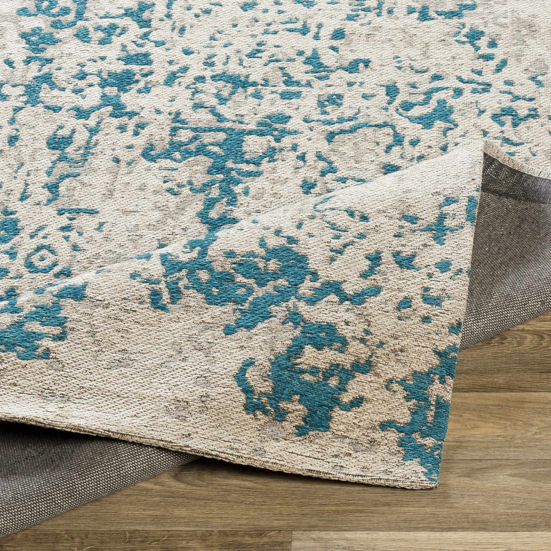 Godwin Beige And Blue Modern Abstract Design Area Rug - The Rug Decor